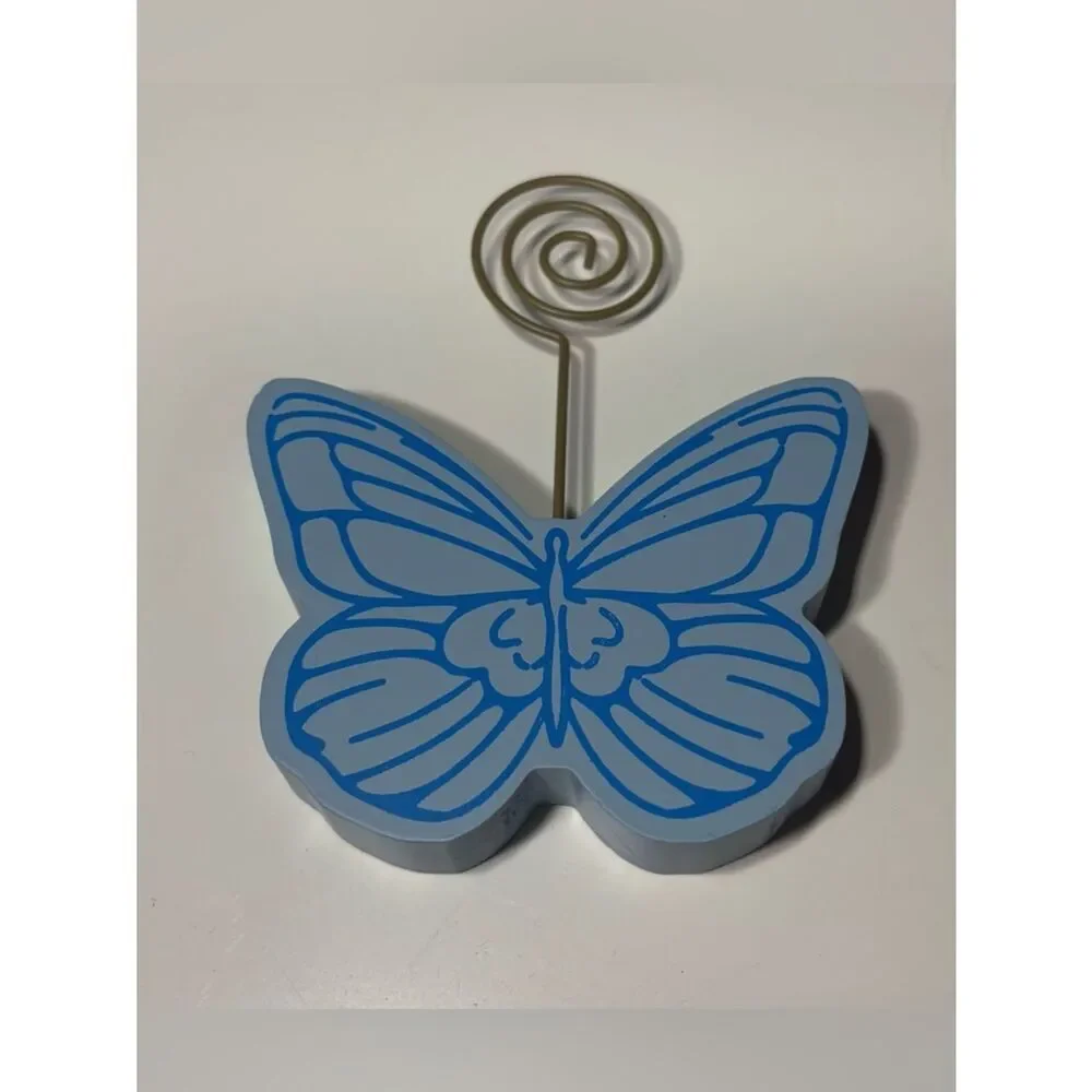 Blue Butterfly Photo & Note Clip Accent